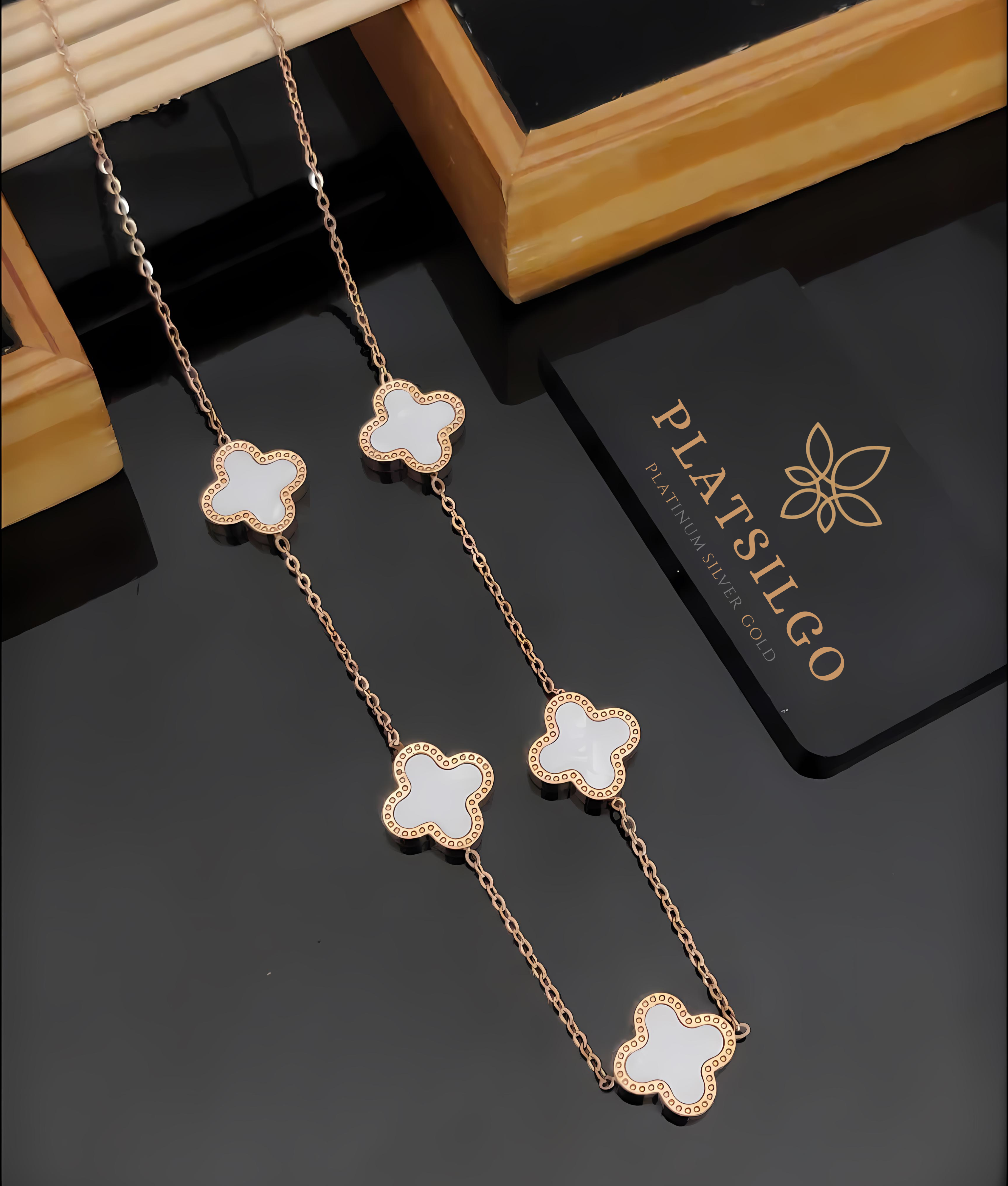 Floral Elegance Necklace - Platsilgo