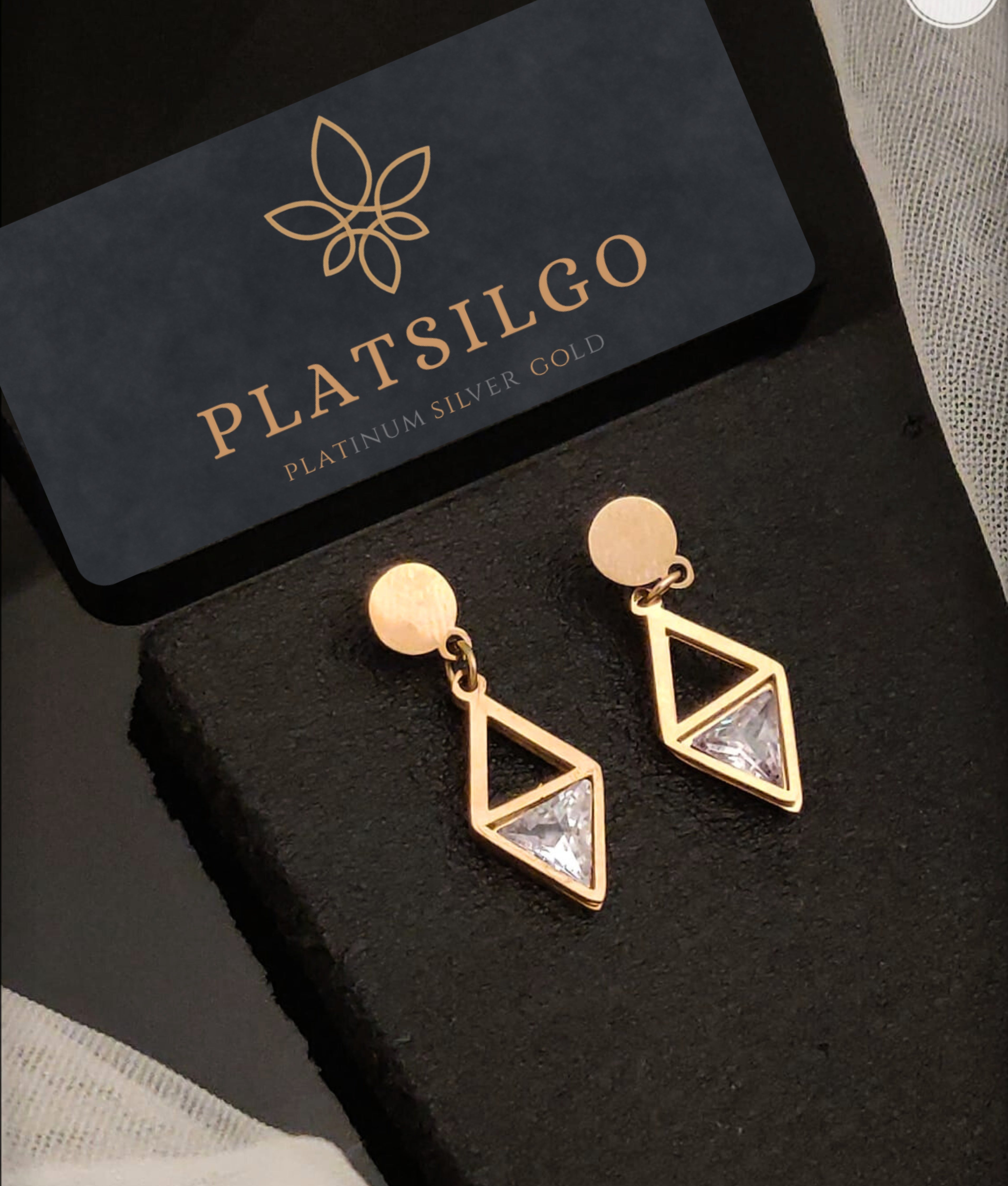 Stunning rhombus Earrings - Platsilgo