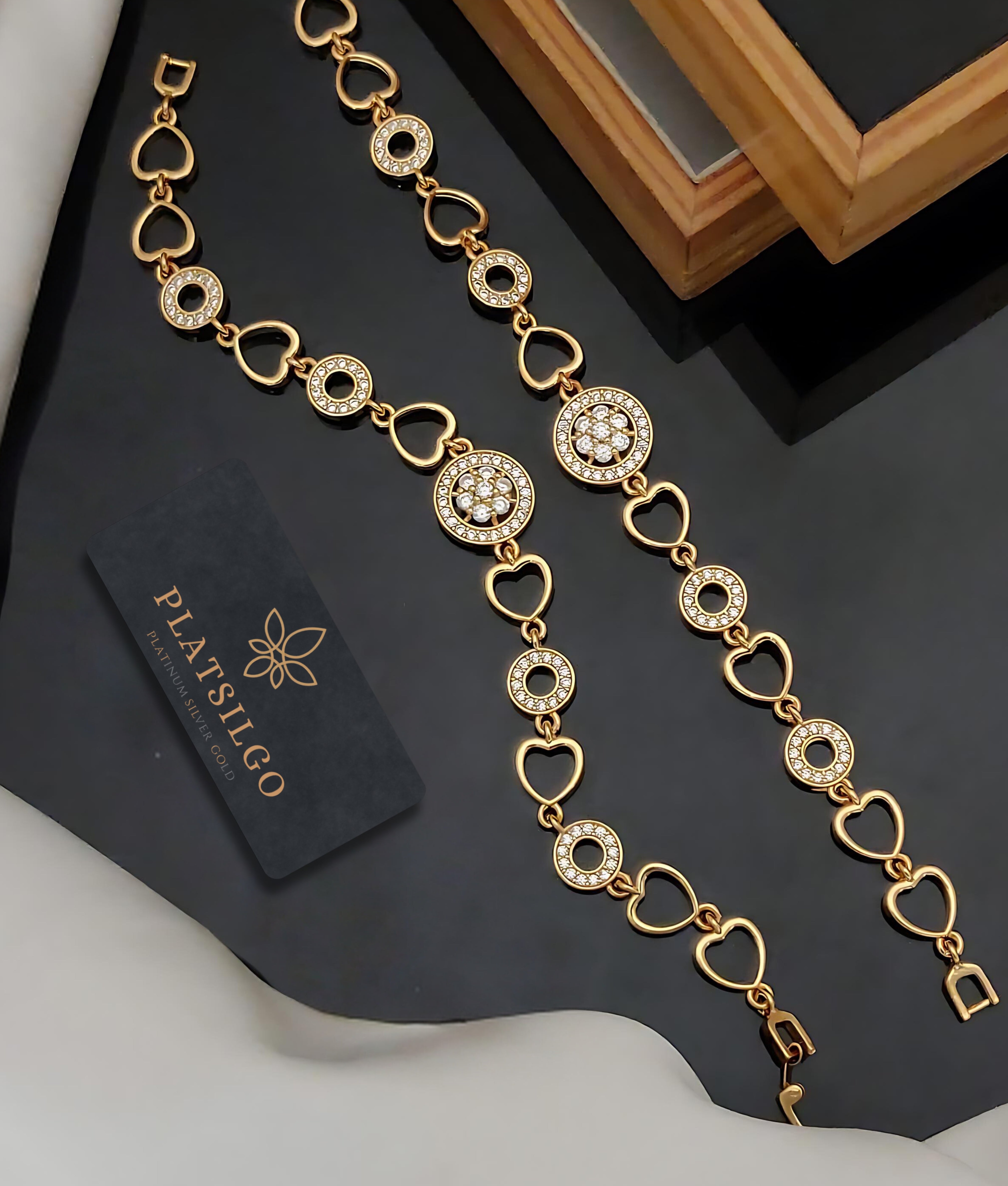 Exquisite Gold and Diamond Bracelet - Platsilgo