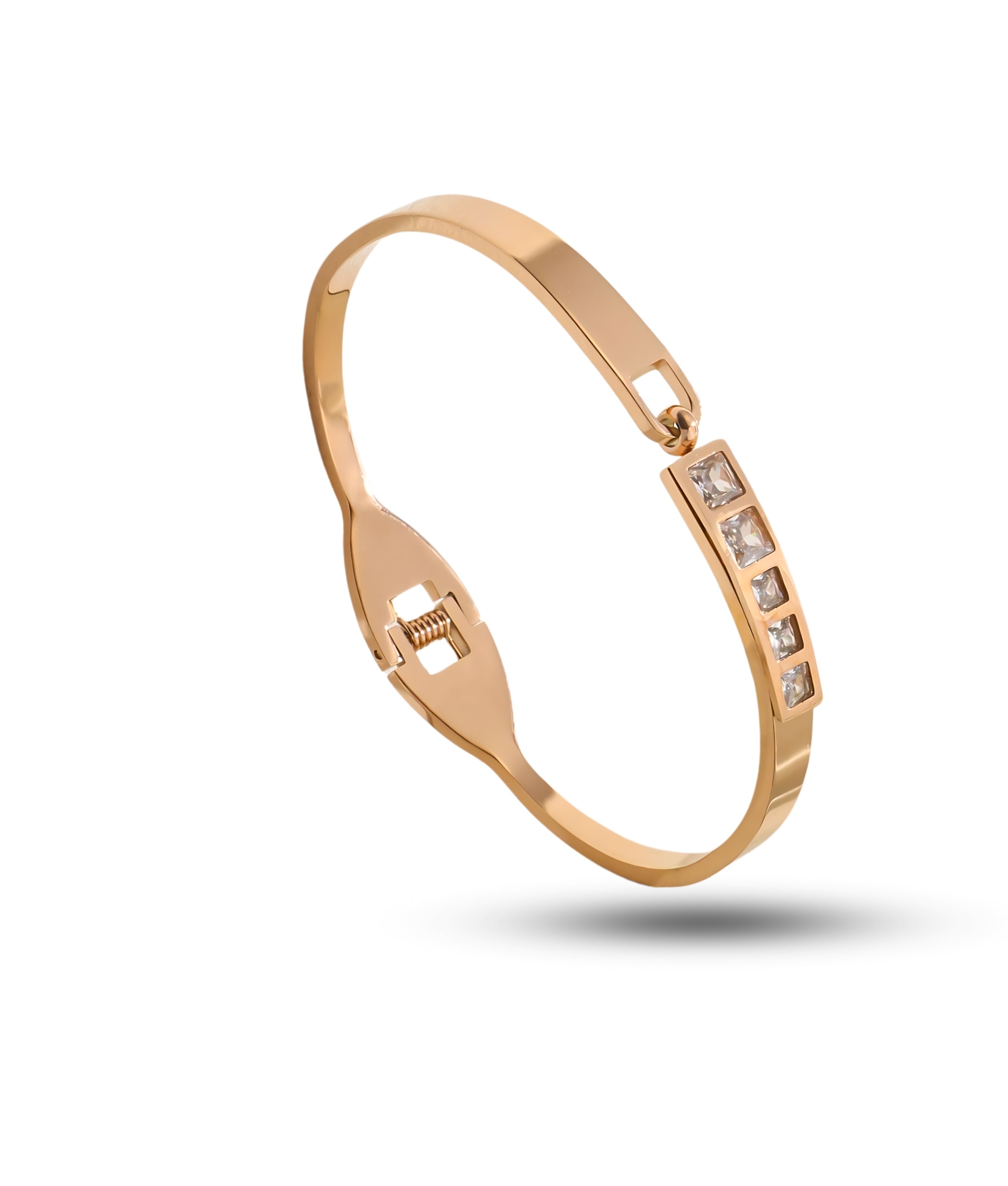 Radiant Elegance: Rose Gold Diamond Bracelet