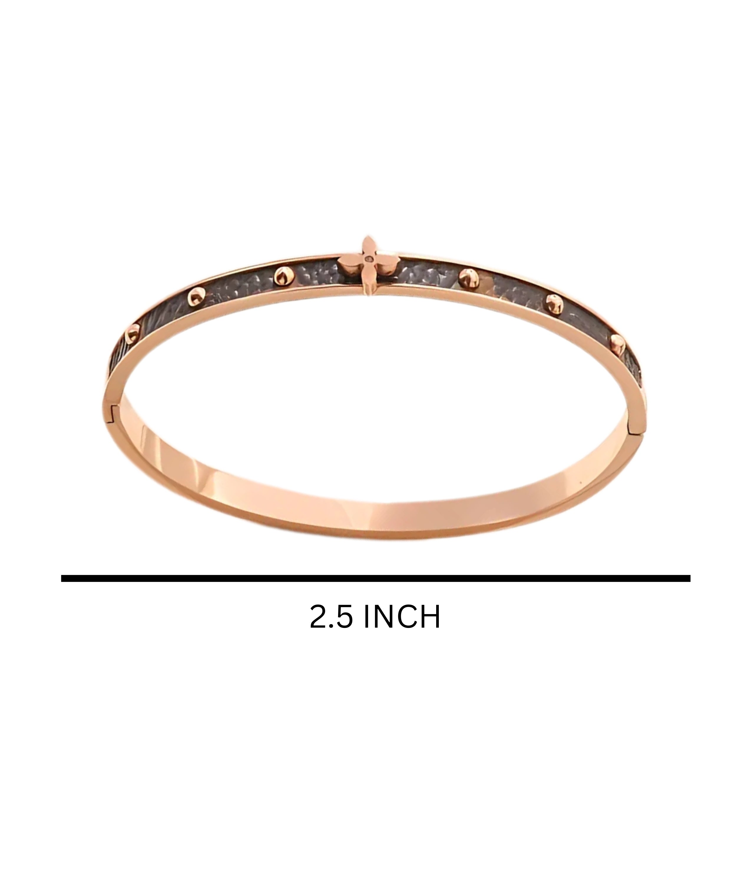 Rose Gold Bracelet with Black Diamond