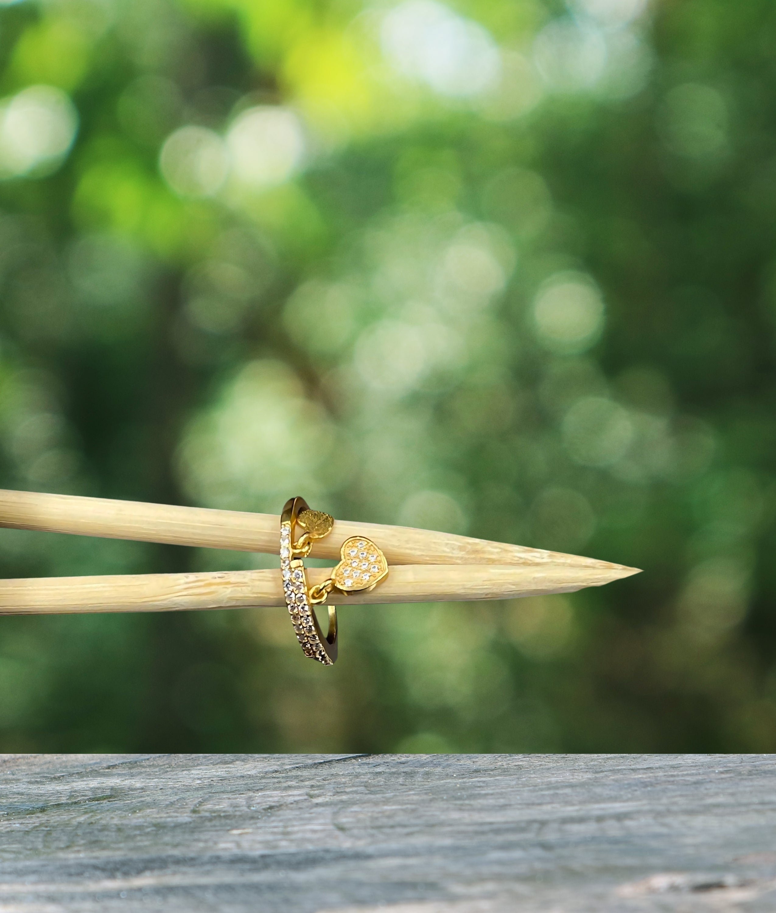 Stunning Gold Heart Elegance Ring