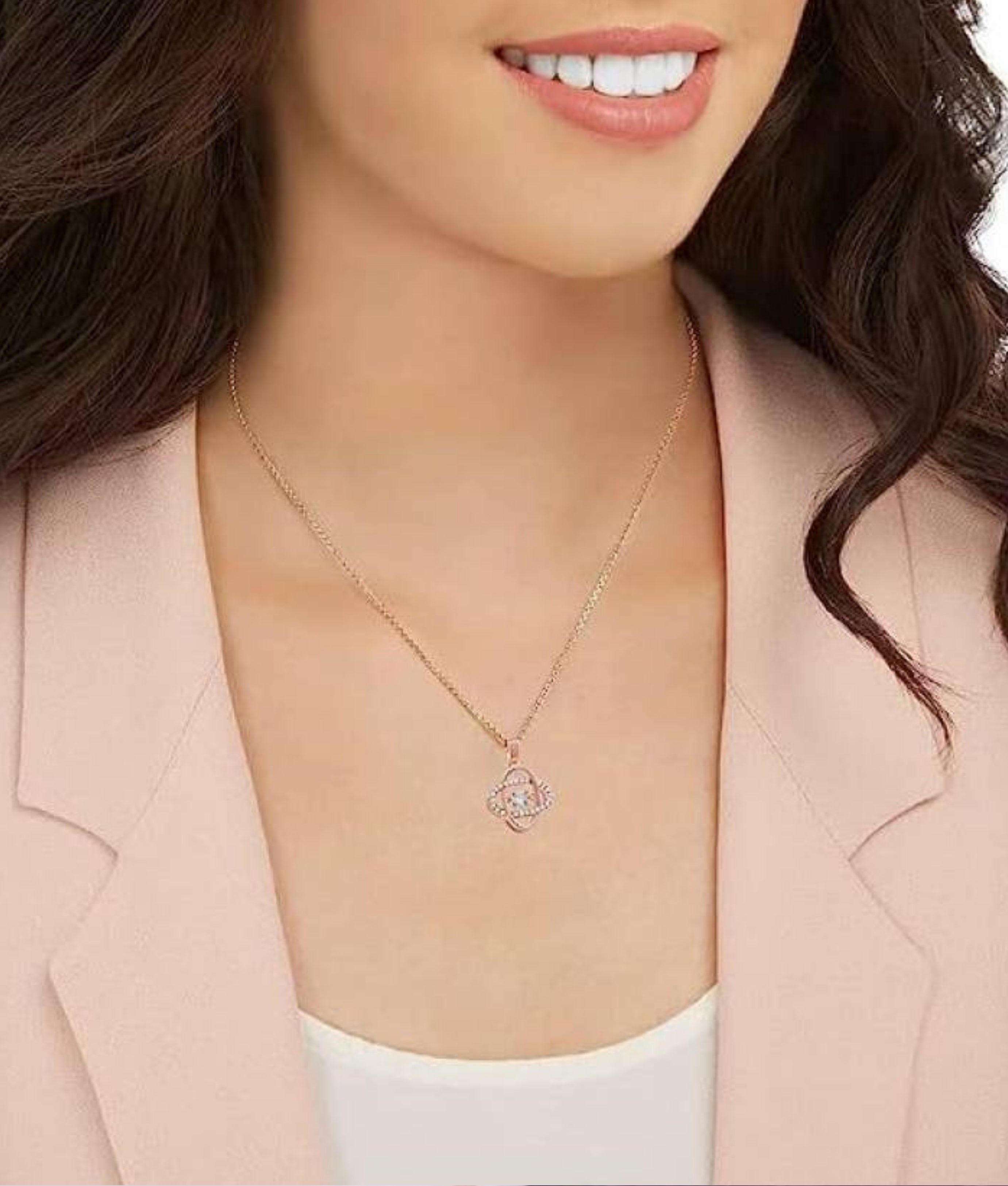 Luxurious Rose Gold With  Necklace