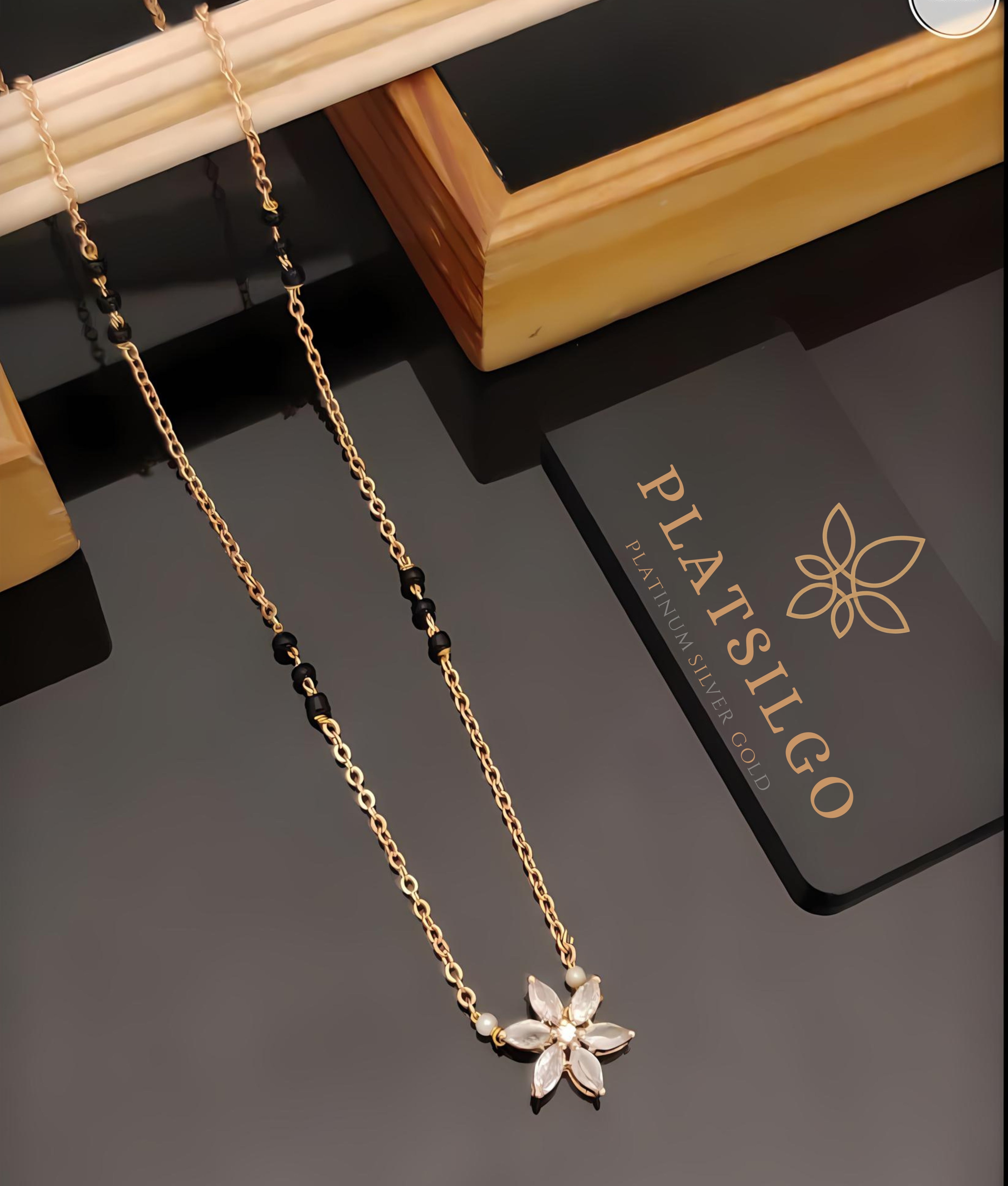 Elegant Floral Mangalsutra - Platsilgo