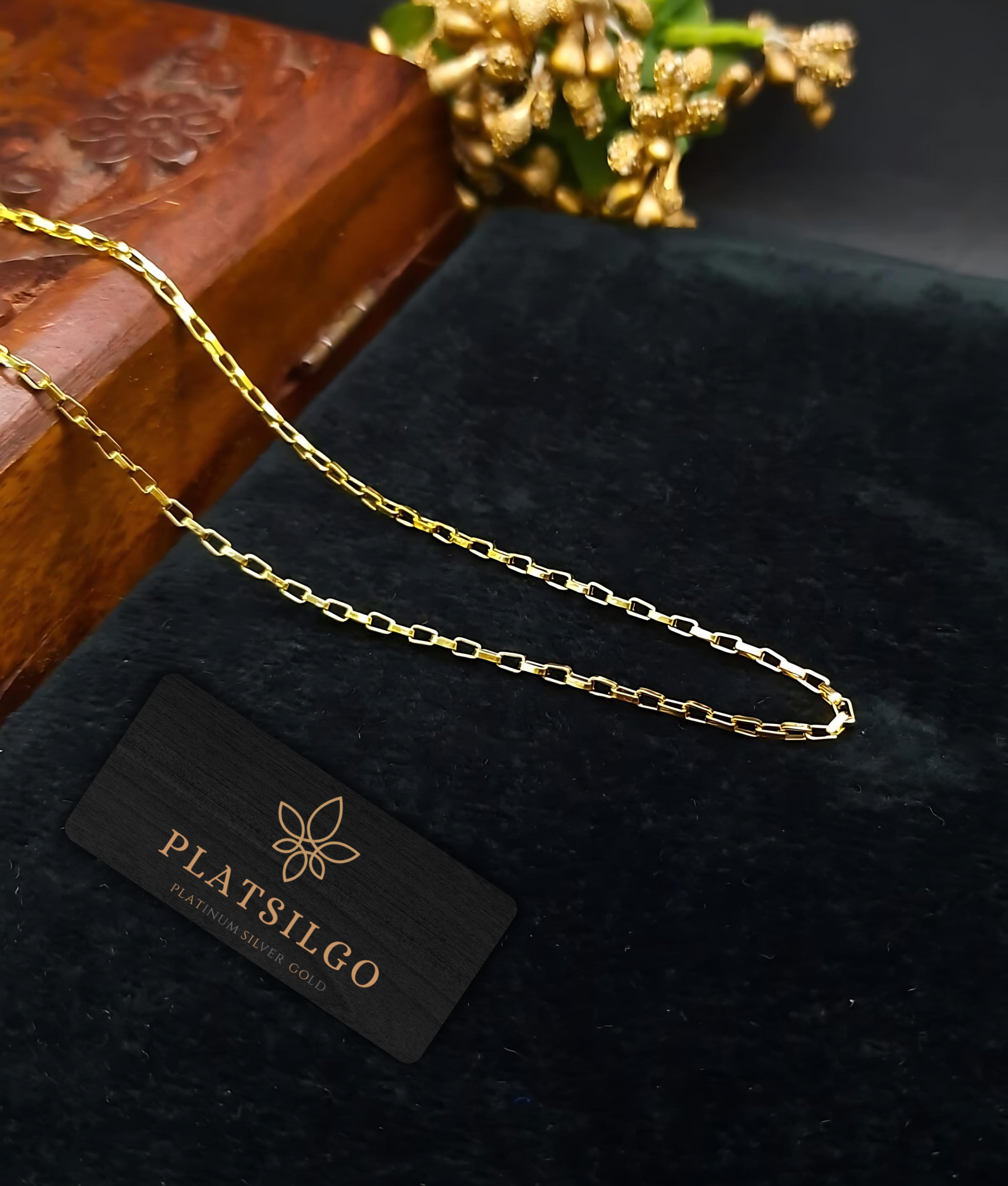 Elegant Gold Chain Necklace - Platsilgo