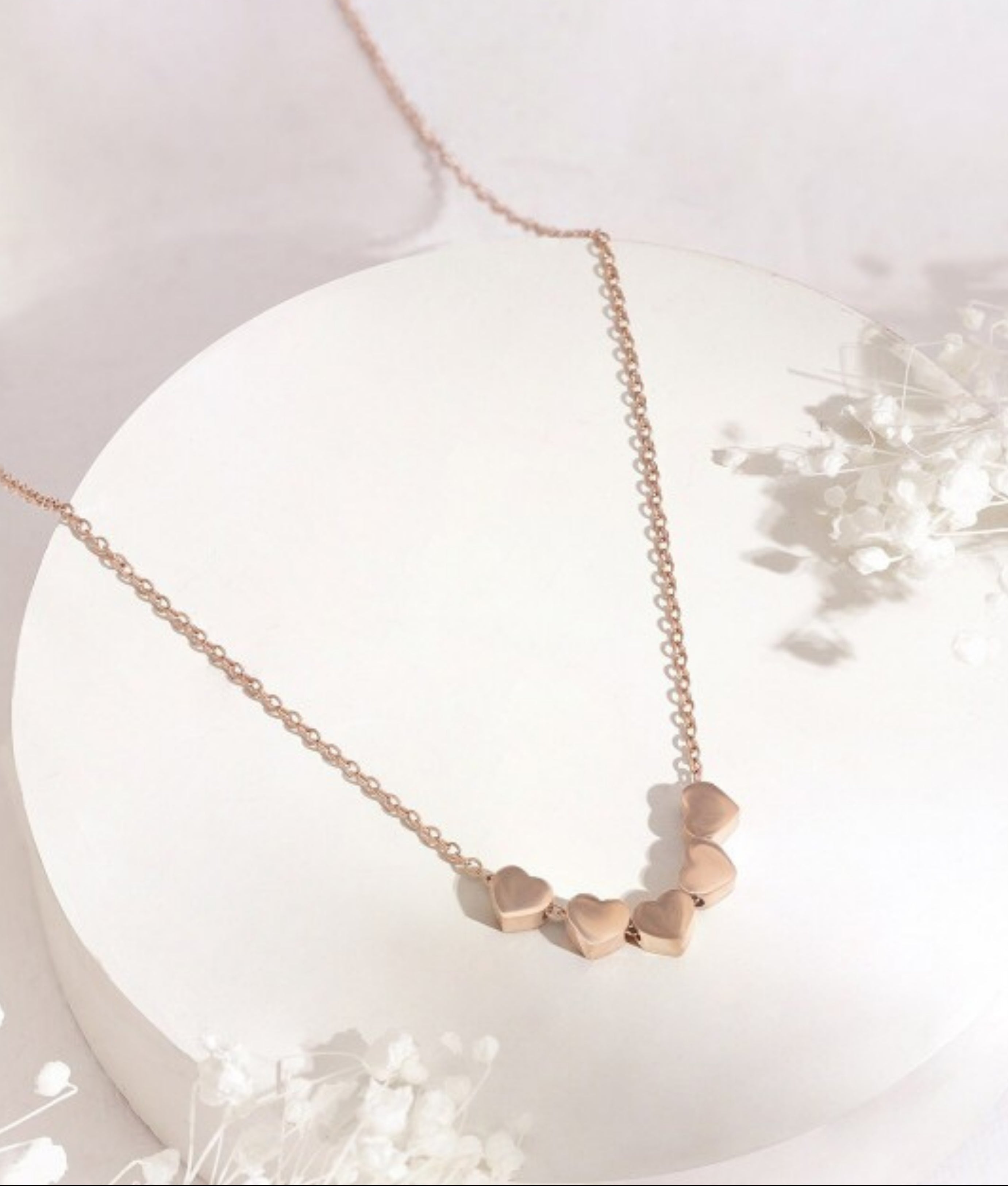 Heartfelt Elegance: Rose Gold Necklace