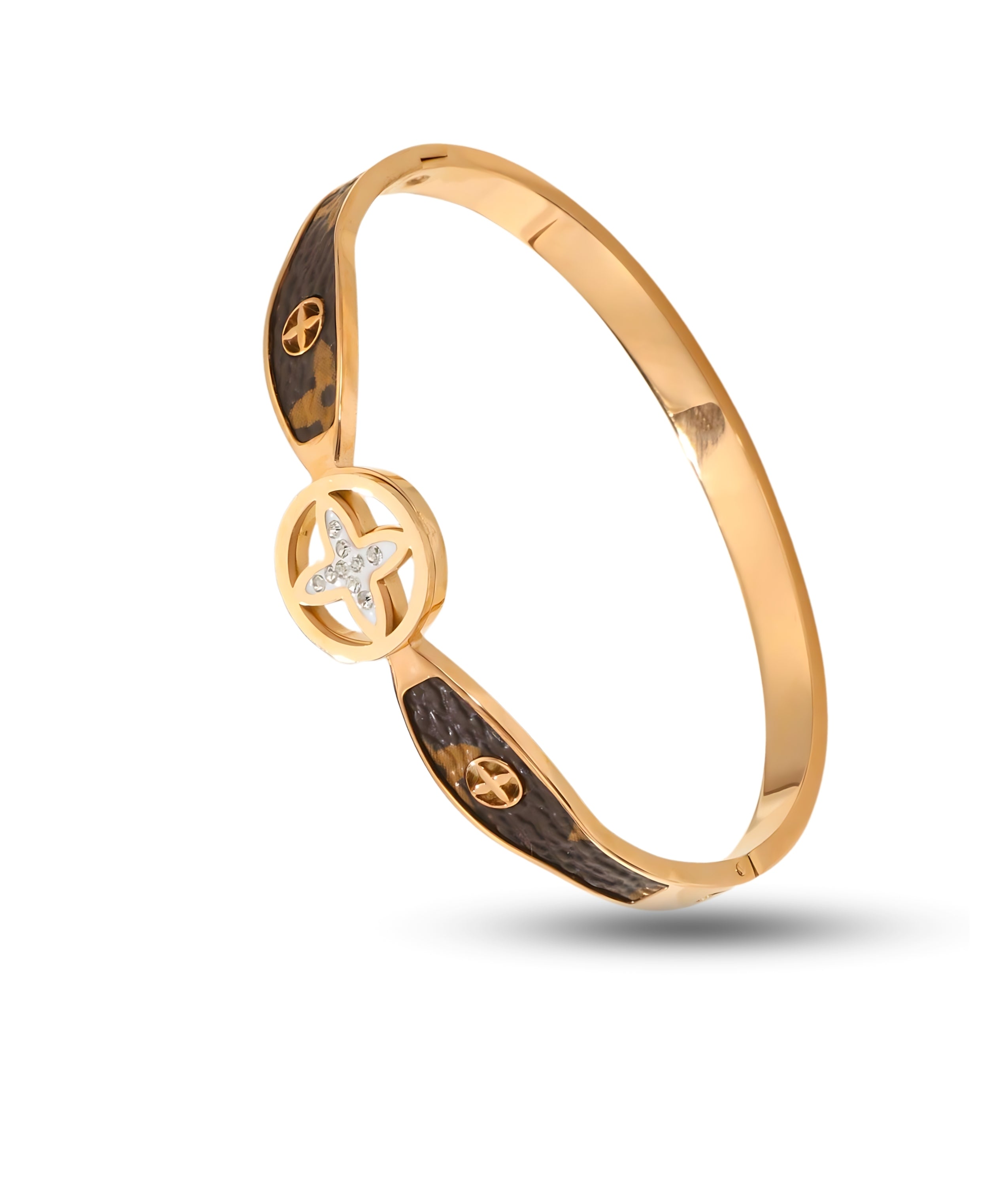 Timeless Elegance: Gold Bracelet with Diamond Heart