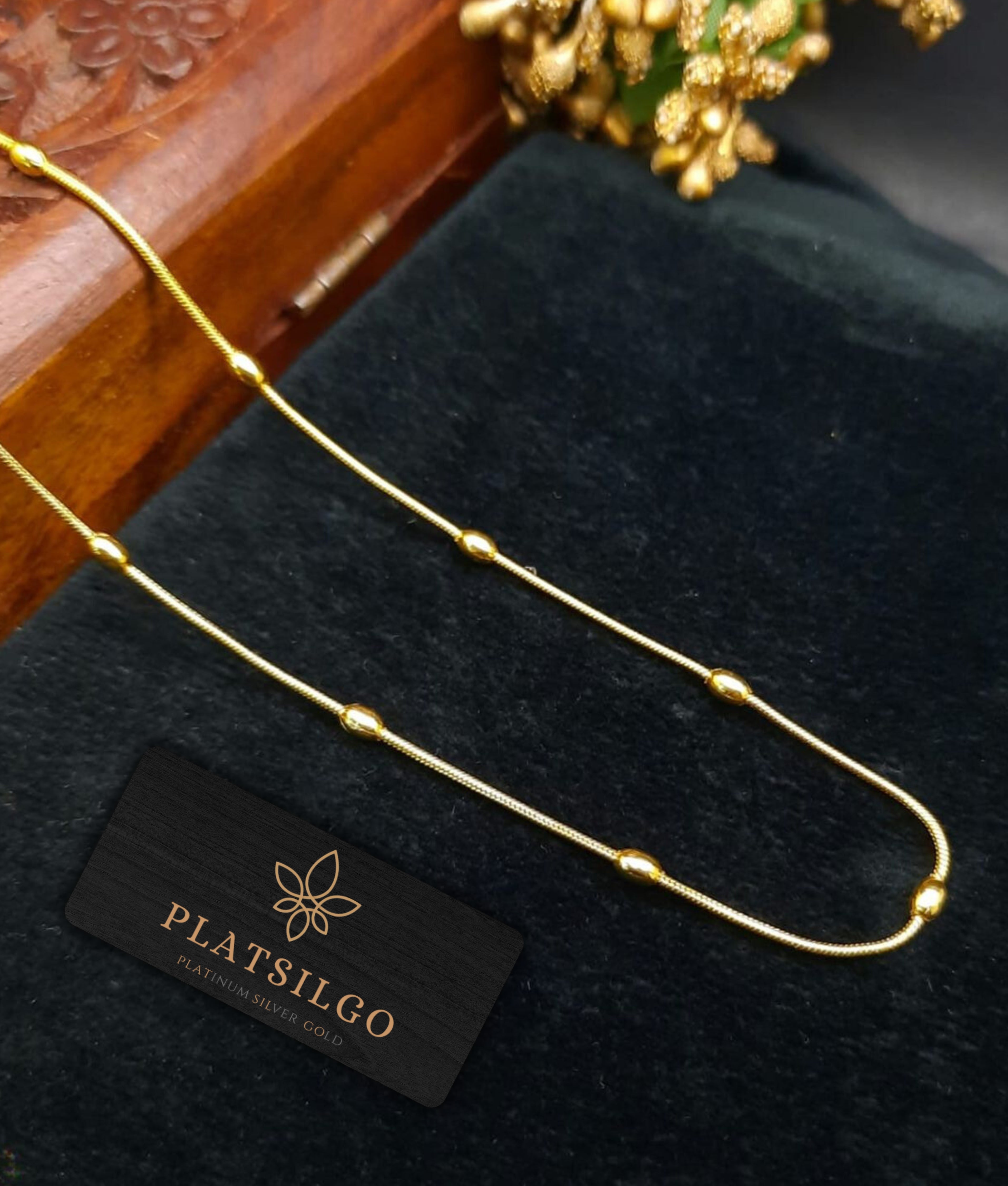 Exquisite gold necklace chain - Platsilgo