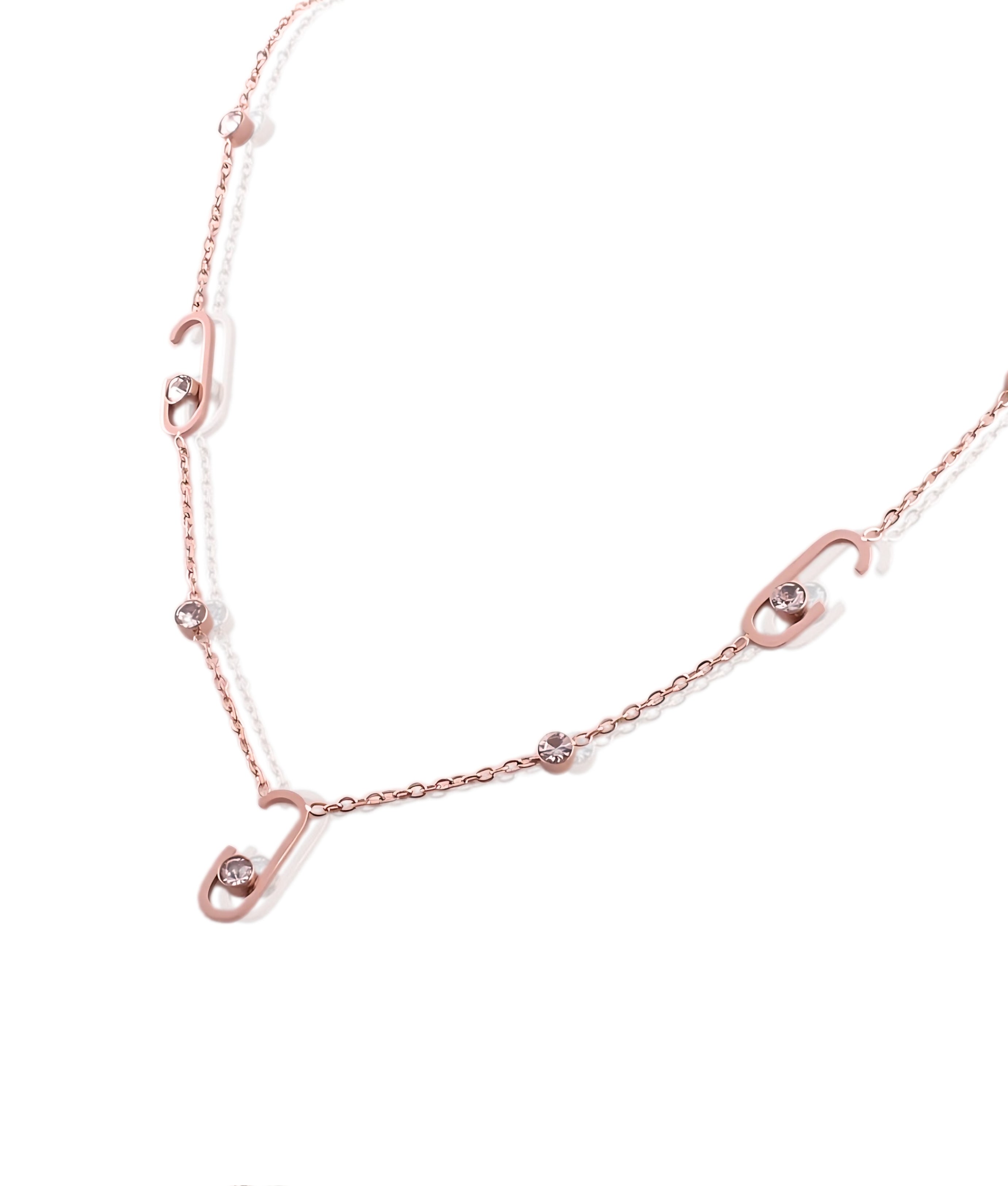 Charm Rose Gold Necklace | Oxidized Jewellery