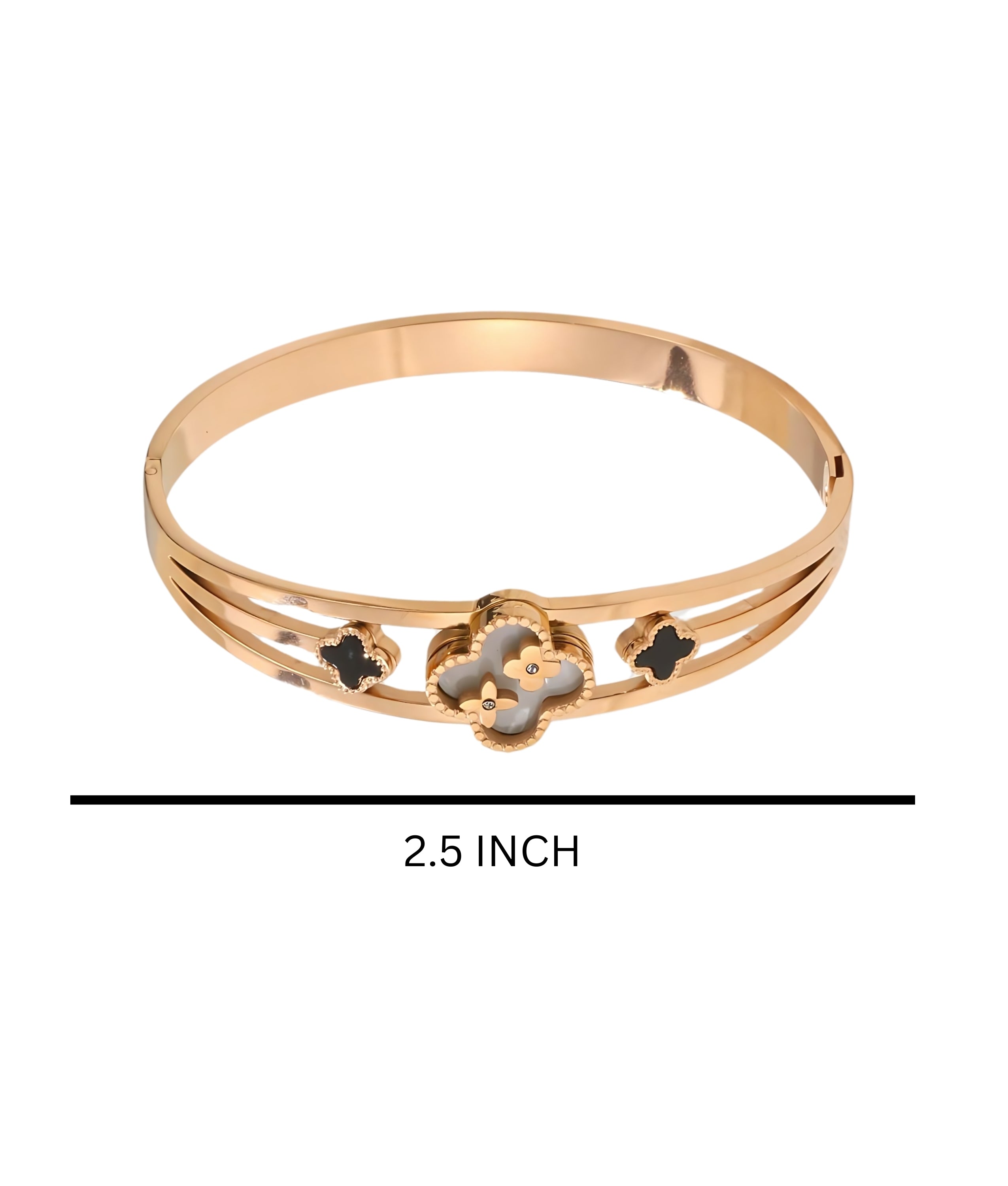 Elegant Gold Clover Bracelet – A Symbol of Luck and Style