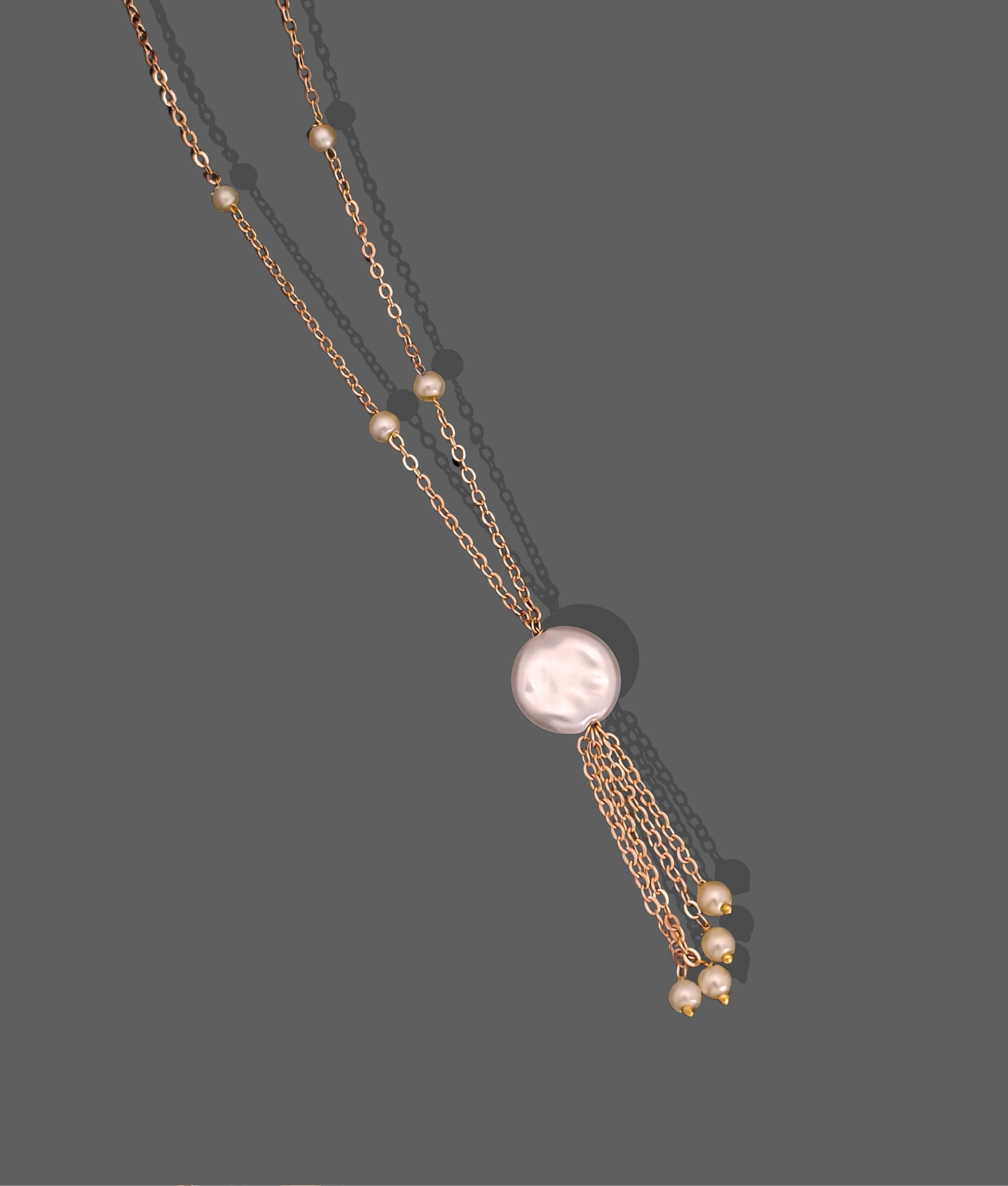 Pearl and Gold Chain Necklace