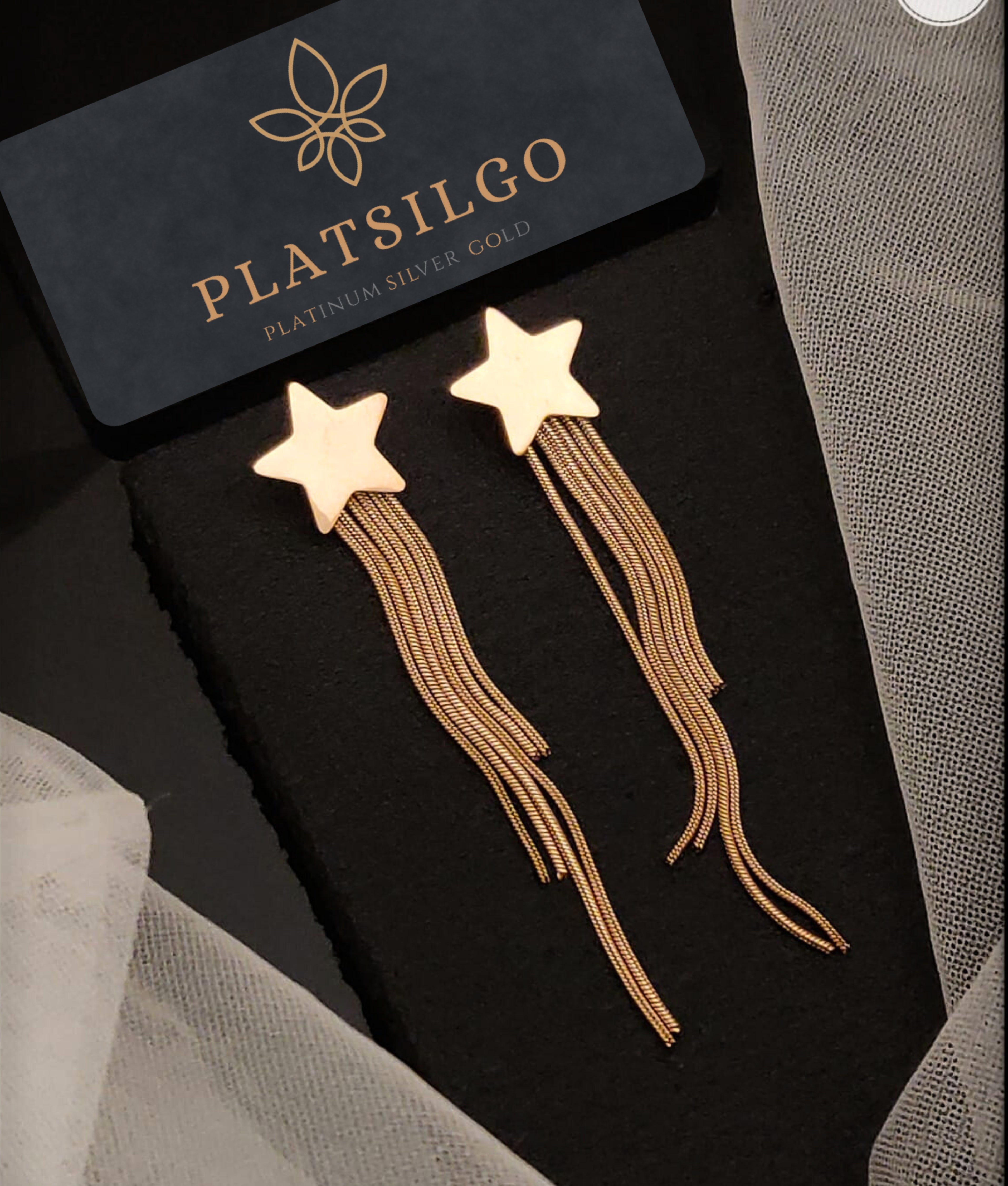 Shine Bright with  Star Earrings - Platsilgo