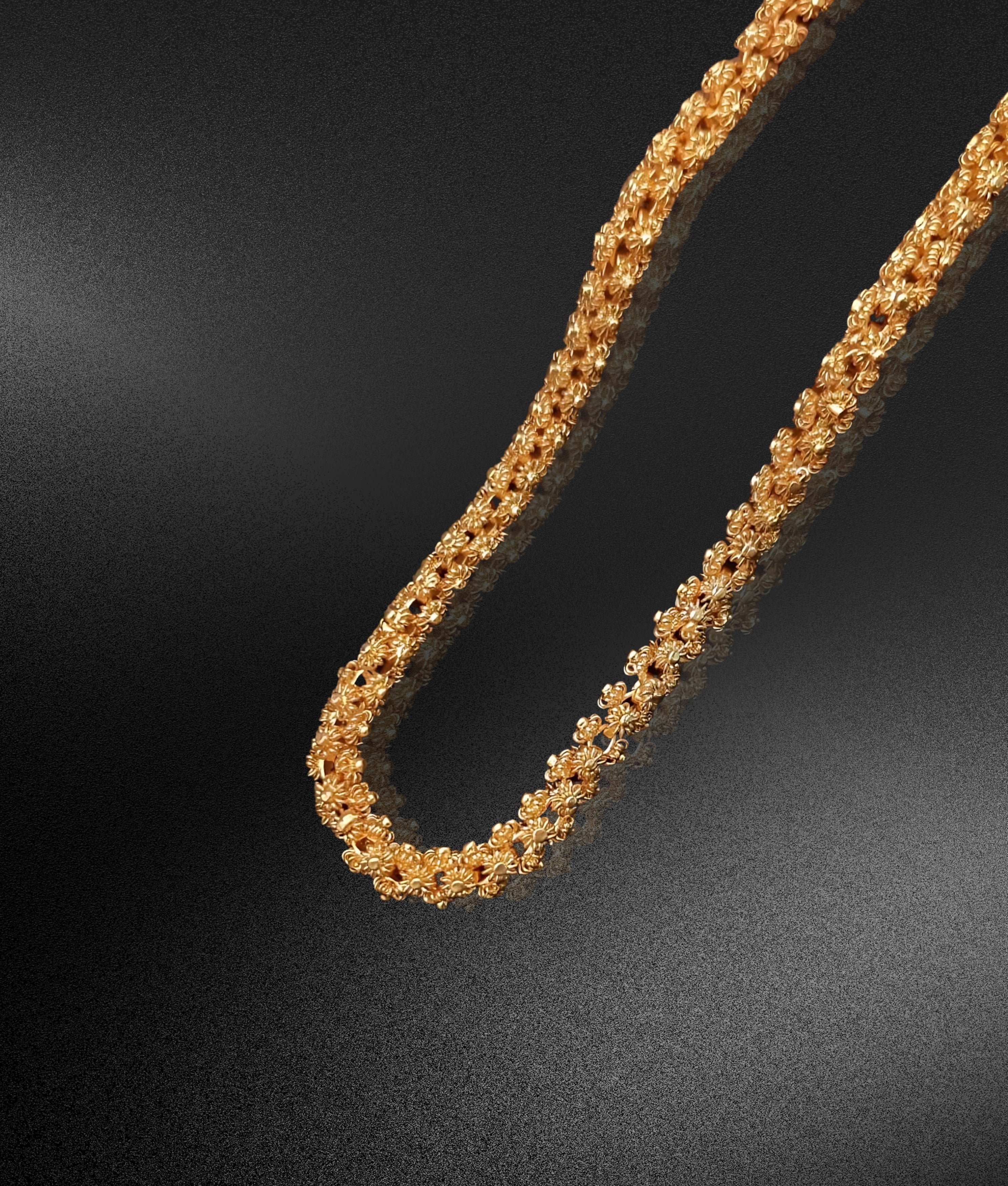 Elegant Gold Chain with Diamond Clasp