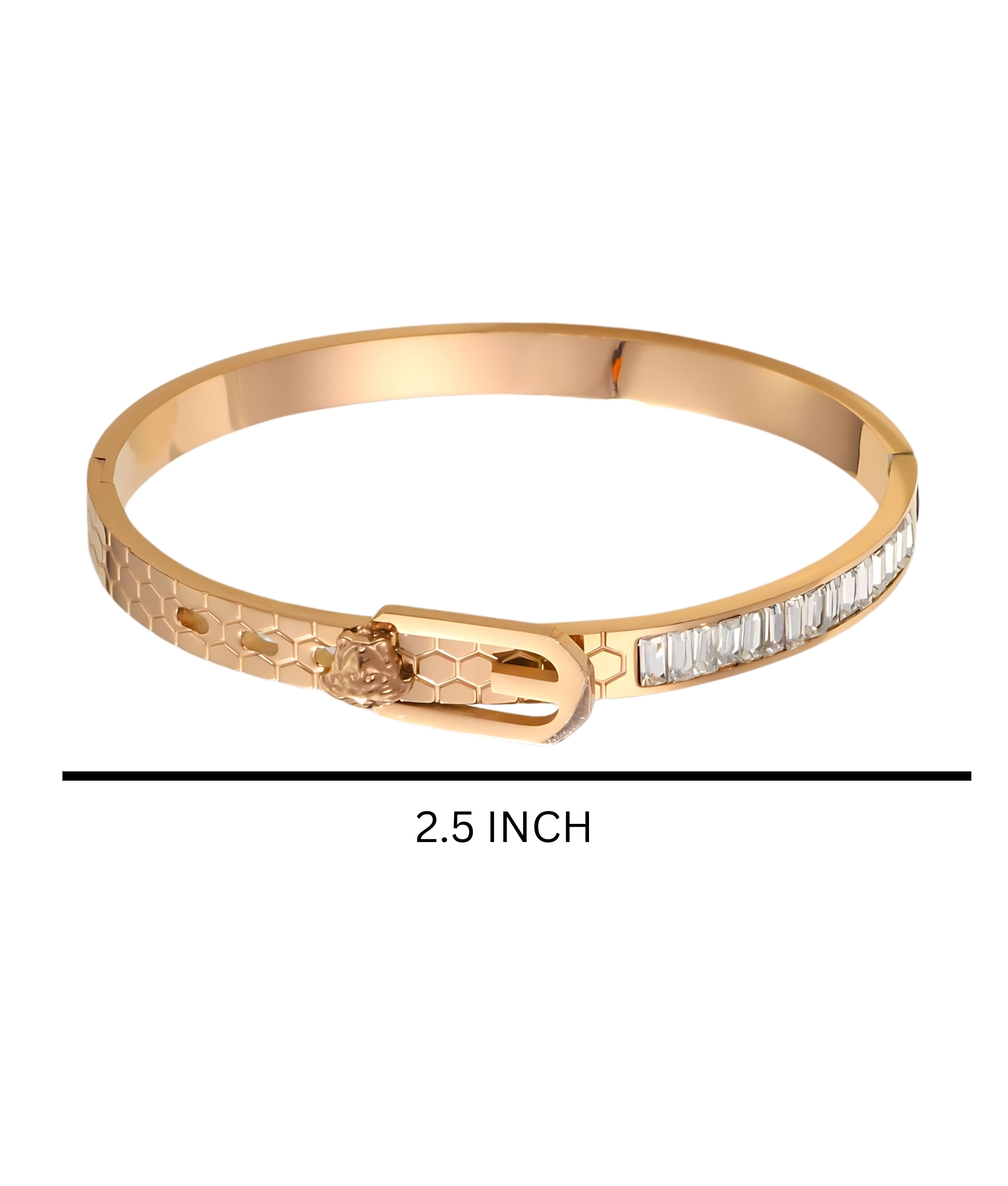 Elegant Gold Bracelet with Diamond Clasp