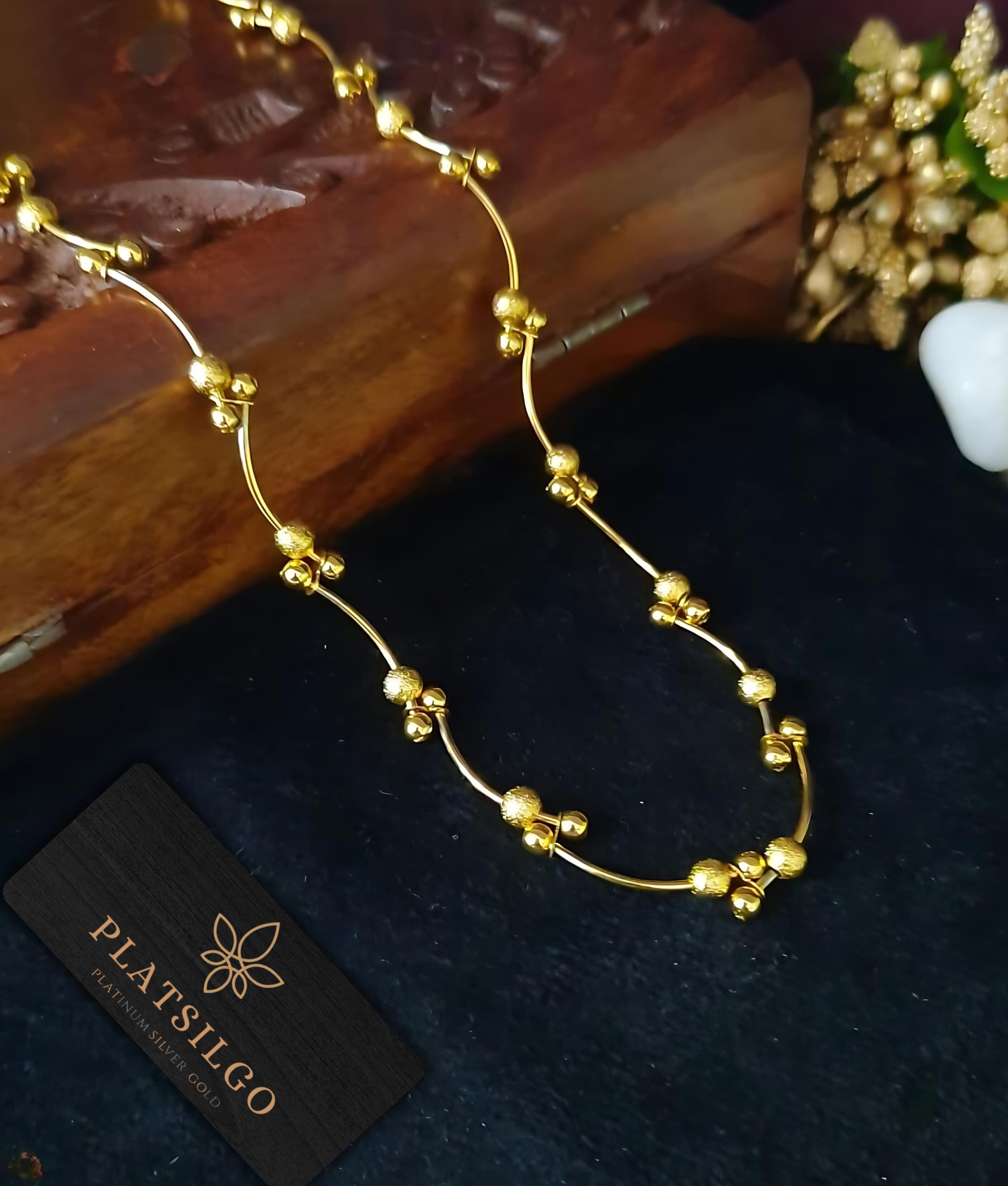 Elegant Gold Bar chain - Platsilgo