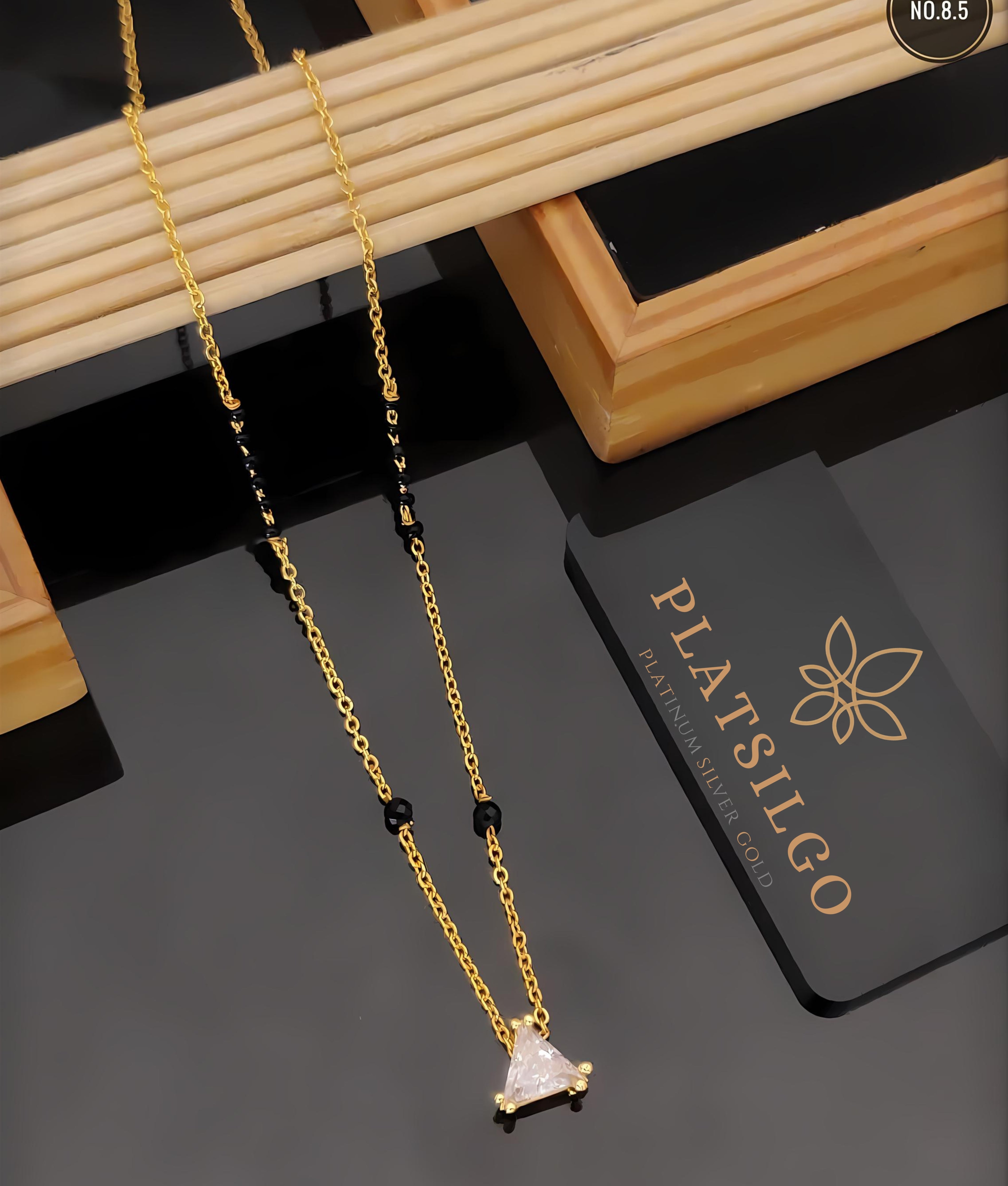 Elegant Triangle Mangalsutra - Platsilgo